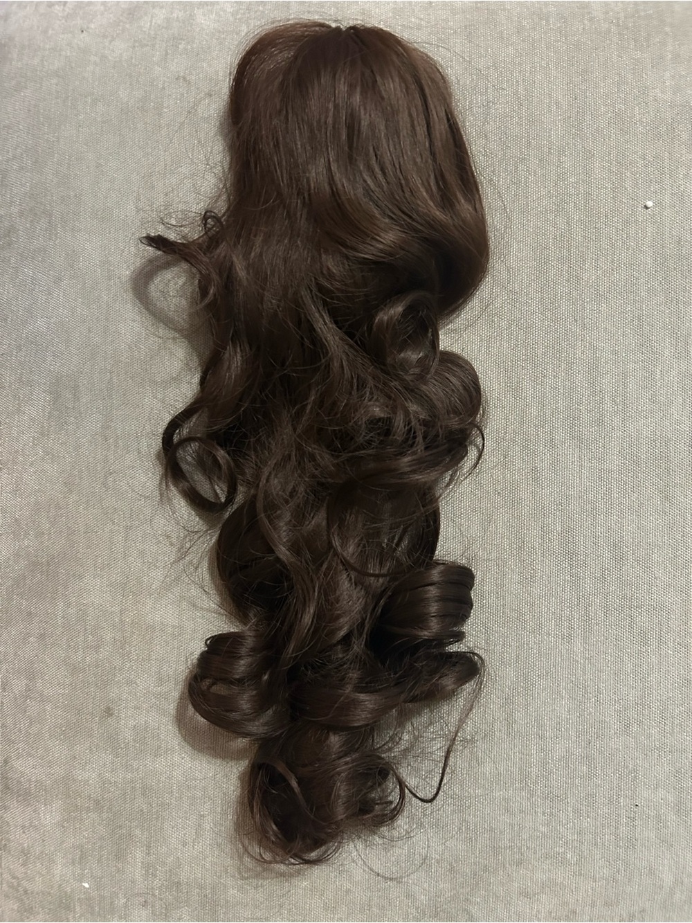 Brown Long Curly Clip-In Hair Extension - Voluminous Natural Look